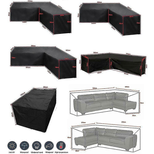 High Quality Waterproof Furniture Cover 260*192*82Cm Slipcovers