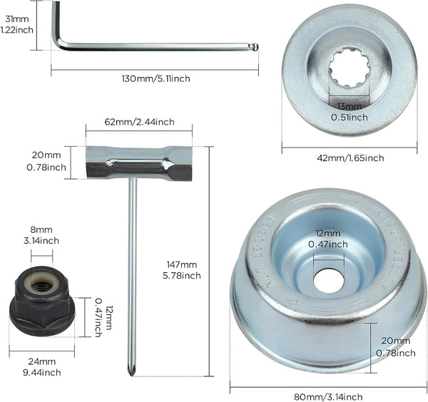 Universal Brushcutter Head Nut Kit For Stihl Fs55 String Trimmer Parts