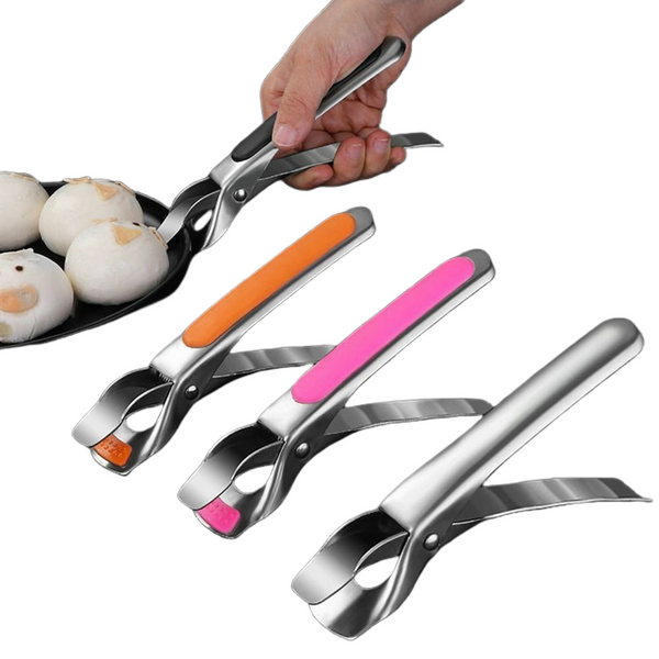 2Pcs Air Fryer Camping Tools Anti Scald Tongs Pan Gripper Pot Clip Bowl Black Air Fryer Accessories