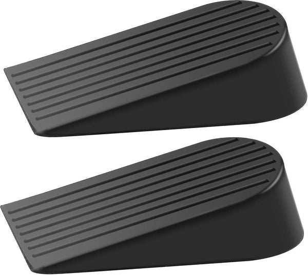 Heavy Duty Extra Large Rubber Door Wedge Stop Black Door Stops
