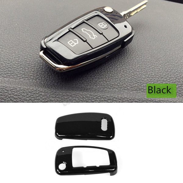 Black Abs Carbon Fiber Key Cover For Audi A1 Q3 Q7 Tt R8 A3 S3 Other Car Interior