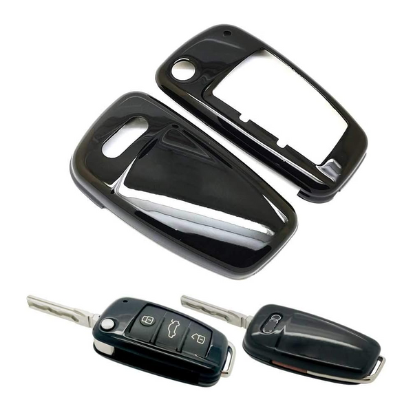 Black Abs Carbon Fiber Key Cover For Audi A1 Q3 Q7 Tt R8 A3 S3 Other Car Interior