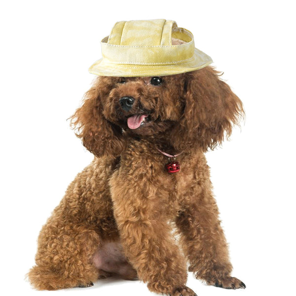 Adjustable Dog Sun Hat With Ear Holes Light Blue Small Dog Clothing & Shoes