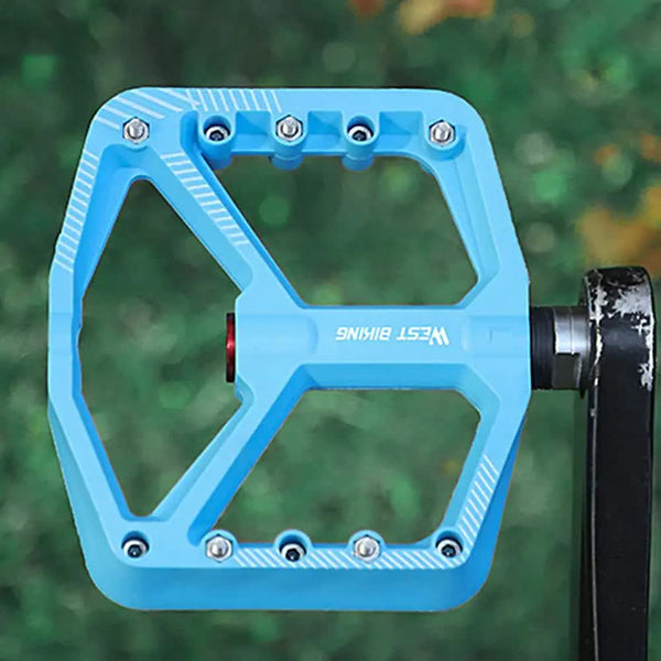 1 Pair Of Wide With Non Slip Surface And Repair Function Blue Pedals