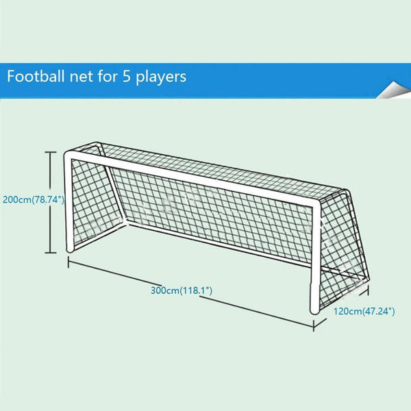 Football Goal 300Cm X 200Cm 150Cm Polypropylene Fiber White Soccer Goals
