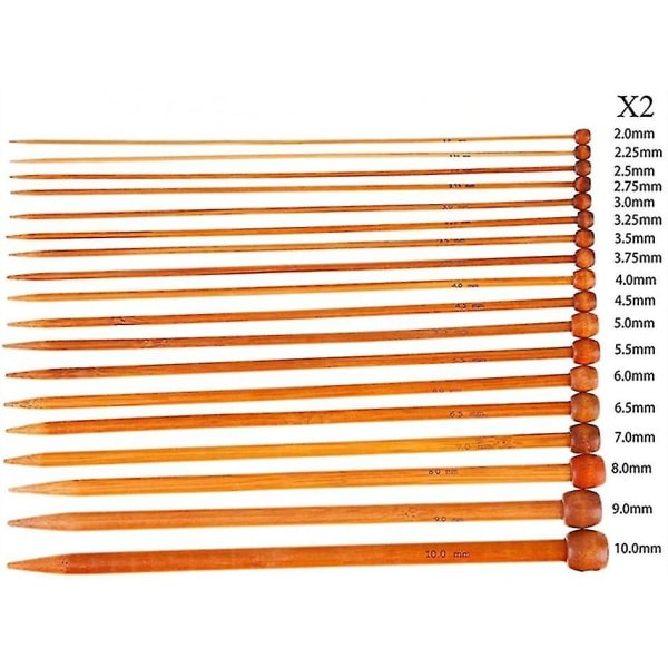 Bamboo Set Single Pointed Carbonated 2Mm 10Mm 36Pcs Chopsticks