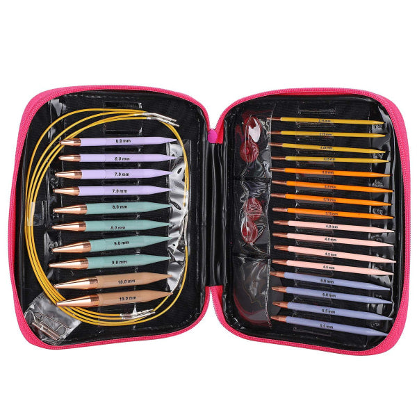 13 Pairs Of Interchangeable Needles Circular With 2.75 Mma10 Hand Sewing Needles