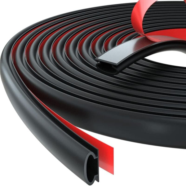 D Profile Self Adhesive Rubber Weather Strip Door Window Seal 6M Black For Cooling And Sound Insulation Other Window Accessories
