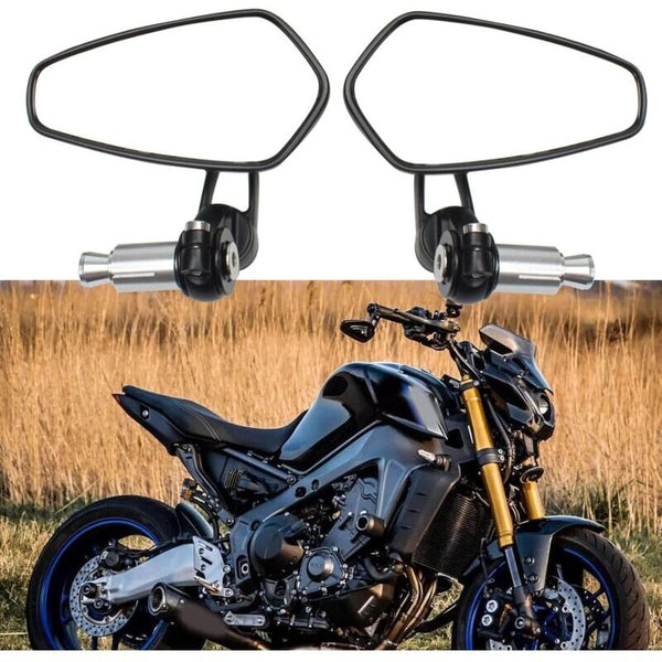 2Pcs Motorcycle Handlebar Rearview Mirrors For Xj6 Mt01 Mt03 Mt07 Mt09 (Black) Other Motorcycle Accessories