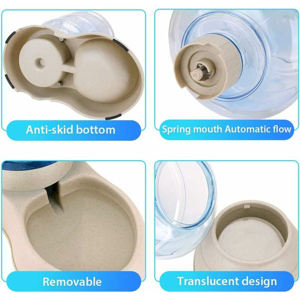Automatic Pet Food And Water Dispenser 3.8L For Cats Dogs 2 Pack Dishes Feeders & Fountains