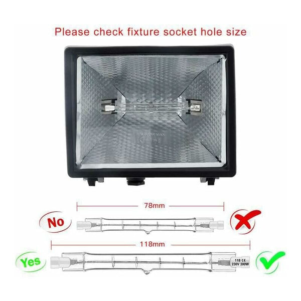 R7s Halogen Bulb 5 Pack 118Mm 200W 230V Dimmable For Construction Floodlights Landscape And Living Room Lighting Light Bulbs