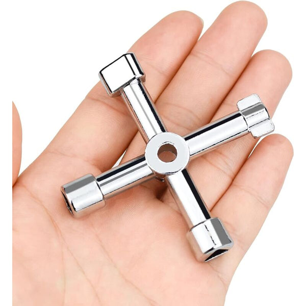 Universal Electrical Cabinet Wrench 4 In 1 For Elevators And Valves Multifunctional Tool Hex Keys & Hex Wrenches