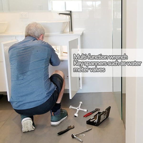 Universal Electrical Cabinet Wrench 4 In 1 For Elevators And Valves Multifunctional Tool Hex Keys & Hex Wrenches