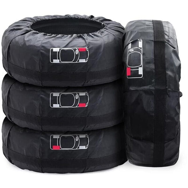 4 Pcs Car Tire Covers 19 23"" Waterproof Dustproof Wheel Protector (Diameter 80Cm) Hub Caps & Wheel Covers