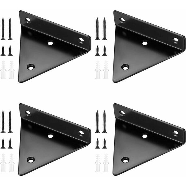 Floating Shelf Brackets 4 Pcs Invisible Triangle Metal Wall For Shelves Wall Shelves