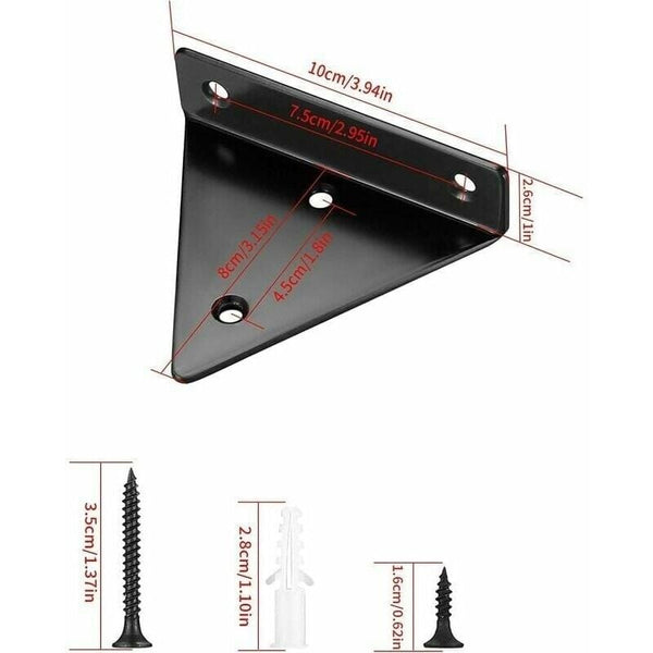 Floating Shelf Brackets 4 Pcs Invisible Triangle Metal Wall For Shelves Wall Shelves