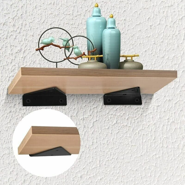 Floating Shelf Brackets 4 Pcs Invisible Triangle Metal Wall For Shelves Wall Shelves