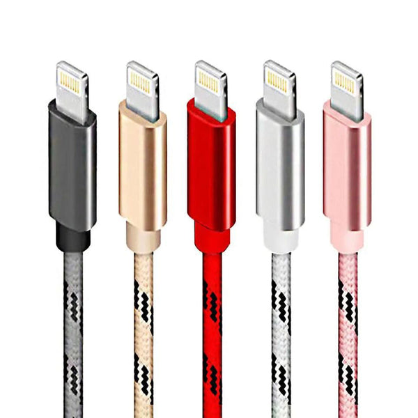 5 Pack 2M Braided Lightning Cables For Iphone And Ipad Cables & Adapters