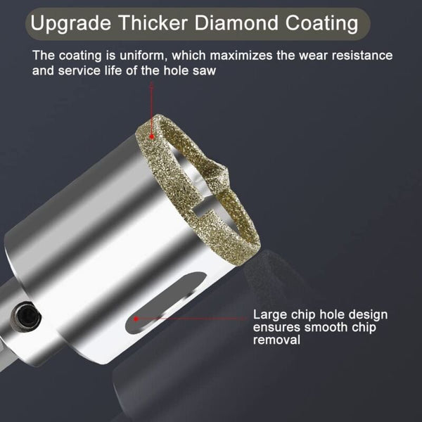 Diamond Hole Saw 100Mm With Centering Drill Tile Cutter Diamond Blades