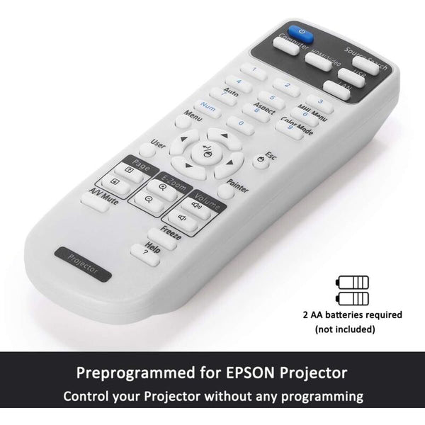 Epson Projector Remote Control Compatible With Eb S02 S02h S11 S110 S11h S12 W01 W02 W12 X02 X11 X11h X12 X14 X15 420 425W 430 435W 470 475W 480 485 P