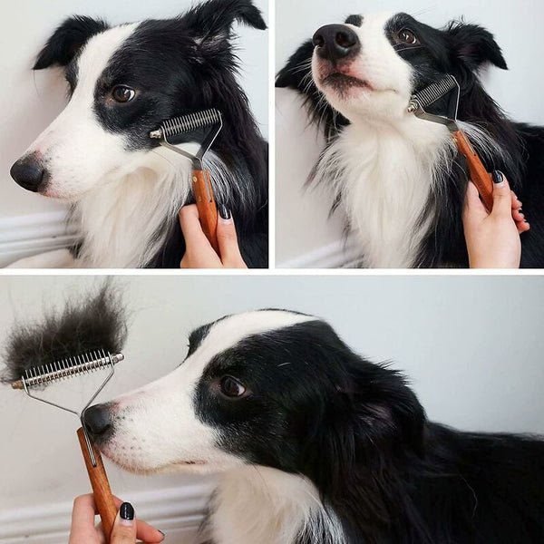Coat King Heavy Duty Dog And Cat Deshedding Brush Grooming Comb Rake Significantly Reduces Shedding Dog Grooming