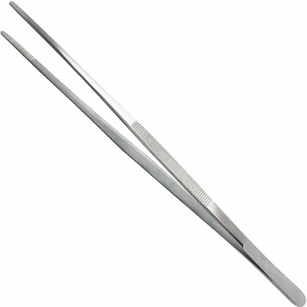 30Cm 12 Inch Long Stainless Steel Tweezers With Serrated End Craft Tweezers