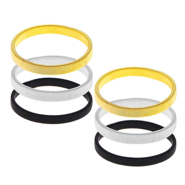 3 Pairs Of Anti Slip Sleeve Holders Elastic Metal Bracelets For Long Sleeved Shirts To Fix Sleeves Waiters Women And Suspenders/Braces
