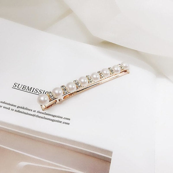 3Pcs Pearl Studded Hair Clips Vintage Rhinestone Elegant Headpiece Creative Hair Accessories