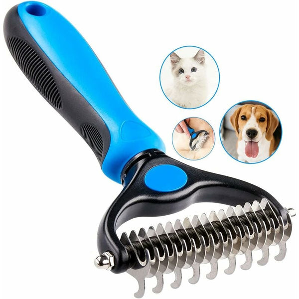 Professional Dog And Cat Dematting Comb For Long Hair Pets Grooming Rake To Remove Undercoat Dog Grooming