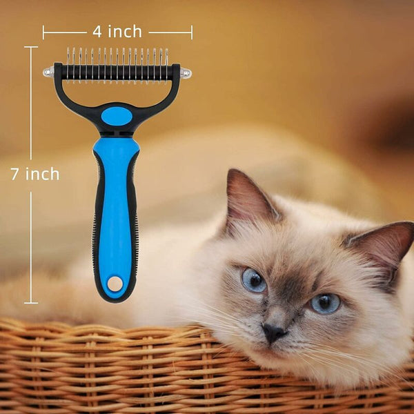 Professional Dog And Cat Dematting Comb For Long Hair Pets Grooming Rake To Remove Undercoat Dog Grooming