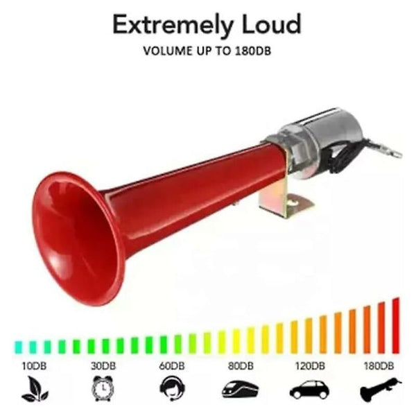 180Db Universal Truck Horn With Turkish Sound 12V 24V Compatible Suvs Motorcycles Caravans Red Other Motorcycle Accessories