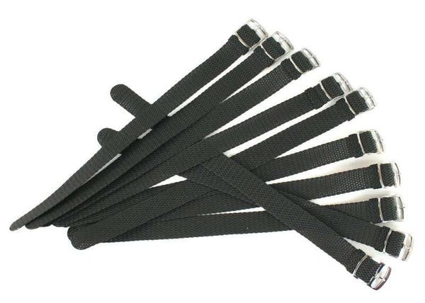 Perlon Bracelet 16 18 20Mm Xl Black Compatible With Swiss Brands Bracelets