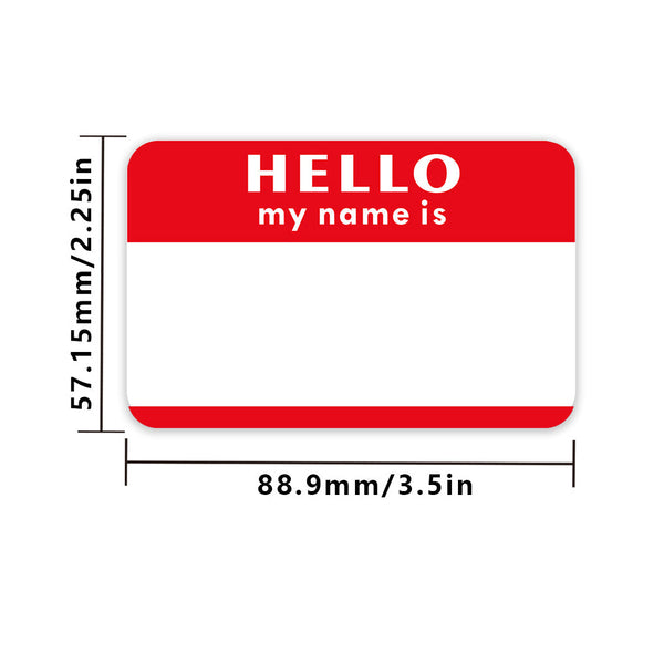 5 Colors (Hello My Name Is) Nameplate Stickers 300 Labels For Personal Organisers