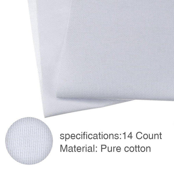 14 Count White Aida Fabric High Quality Cotton Embroidery For Frames Cross Stitch Kits