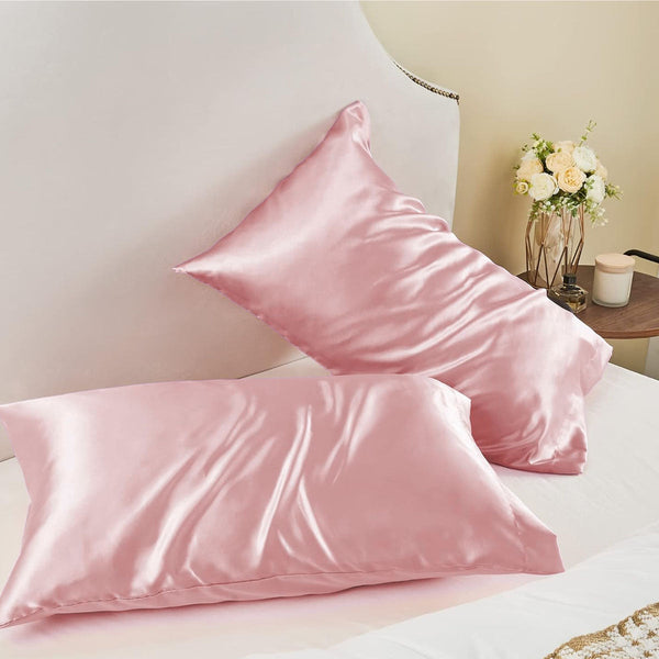Satin Silk Pillowcase For Hair And Skin Size 2 Pack Super Soft With Envelope Closure Pillow Cases