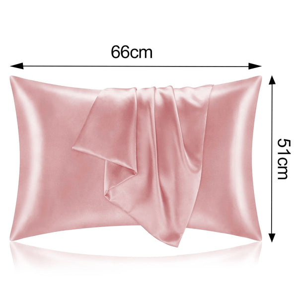 Satin Silk Pillowcase For Hair And Skin Size 2 Pack Super Soft With Envelope Closure Pillow Cases