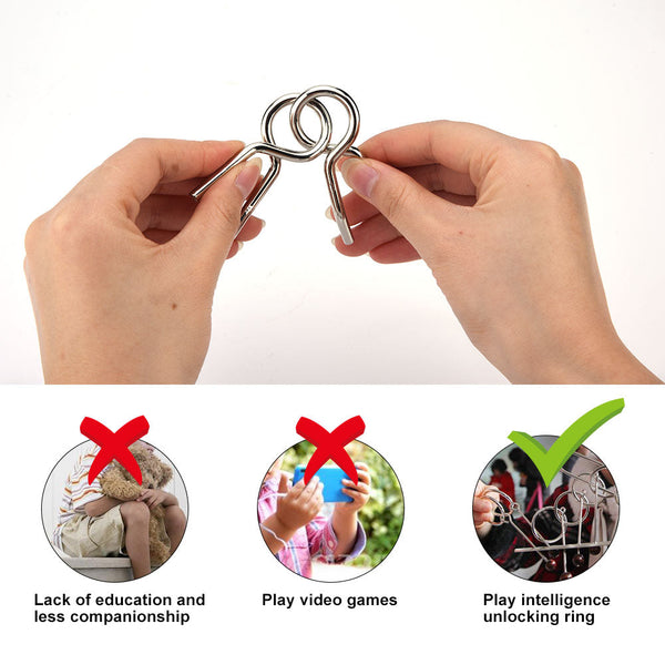 Wire Puzzle Set 20 Pack Metal Iq Brain Training Toys Puzzles