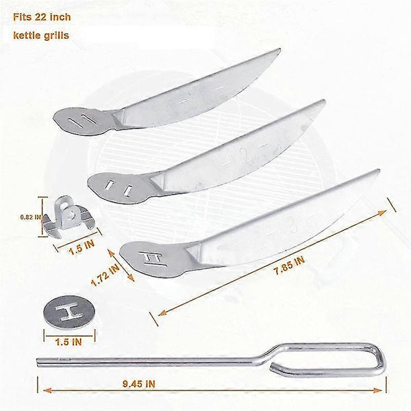 Weber 57 Cm One Touch Cleaning System For Kettle Grills Silver Barbecue Accessories
