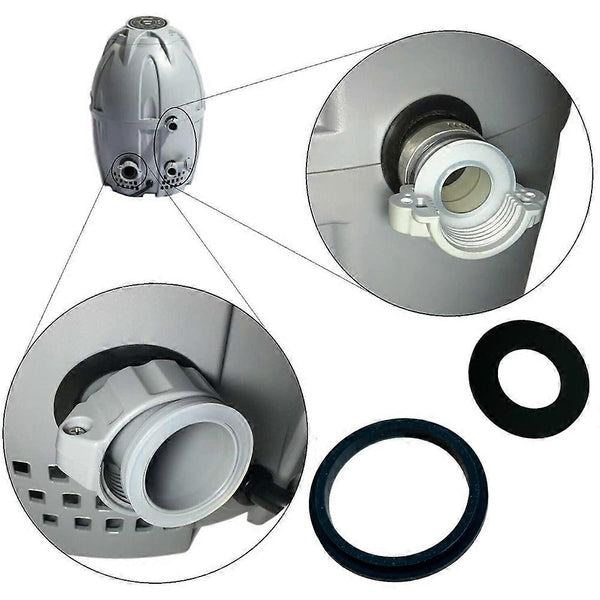 3 Pcs Connection Seals Gaskets Washers For Coleman Lay Z Spa A And B/C (Black) [Hk] Pool Equipment Parts