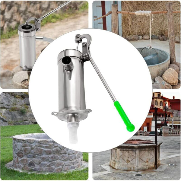 Hand Pump Manual Water Stainless Steel Groundwater Up To 10M Depth Water Pumps
