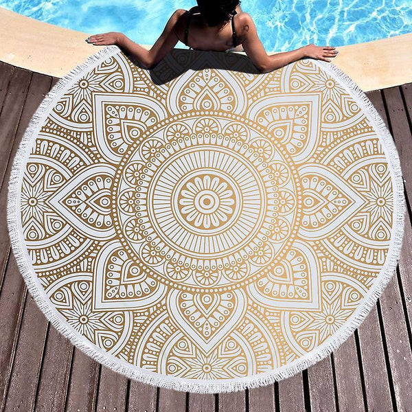 Round Microfiber Mandala Beach Towel 150Cm Towels & Washcloths