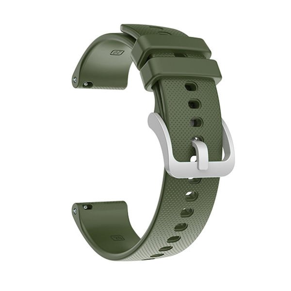 Garmin Venu Sq Vivoactive 3 4 Forerunner 245 Compatible Watch Band 20Mm 22Mm Checkered Soft Silicone Strap Army Green Watch Bands