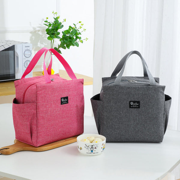 Lunch Bag For Adult Children Thick Portable Black Lunchboxes