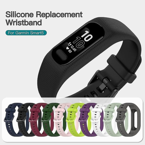 Compatible With Garmin Vivosmart 5 Wristbands 3Pcs Soft Silicone Replacement Sports Bands In Black White Blue Watch Bands