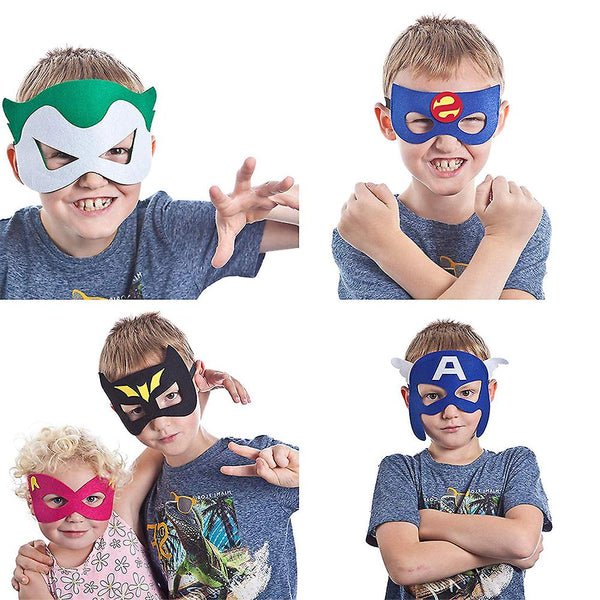 32 Pack Superhero For Kids Party Favors Felt Elastic Headband Masks