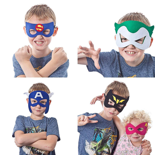 32 Pack Superhero For Kids Party Favors Felt Elastic Headband Masks