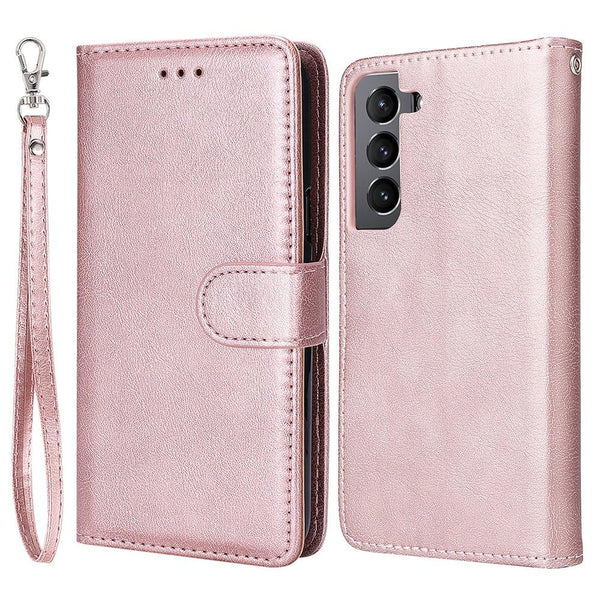 Compatible Withsamsung S22 Magnetic 2 In 1 Phone Case Wallet Pink Gold Cases Covers & Skins