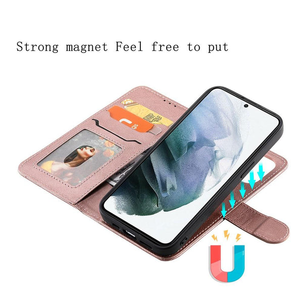 Compatible Withsamsung S22 Magnetic 2 In 1 Phone Case Wallet Pink Gold Cases Covers & Skins