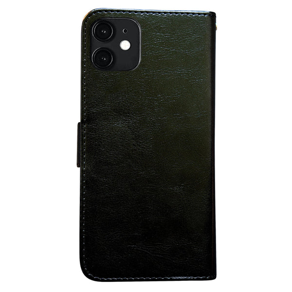 Iphone 12 Leather Case Protection Black Compatible With Cases Covers & Skins
