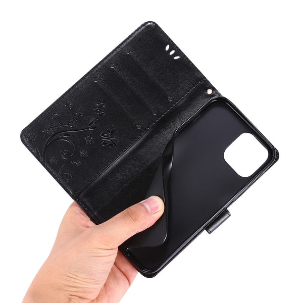 Iphone 12 / Pro Floral Case Black Compatible With Cases Covers & Skins